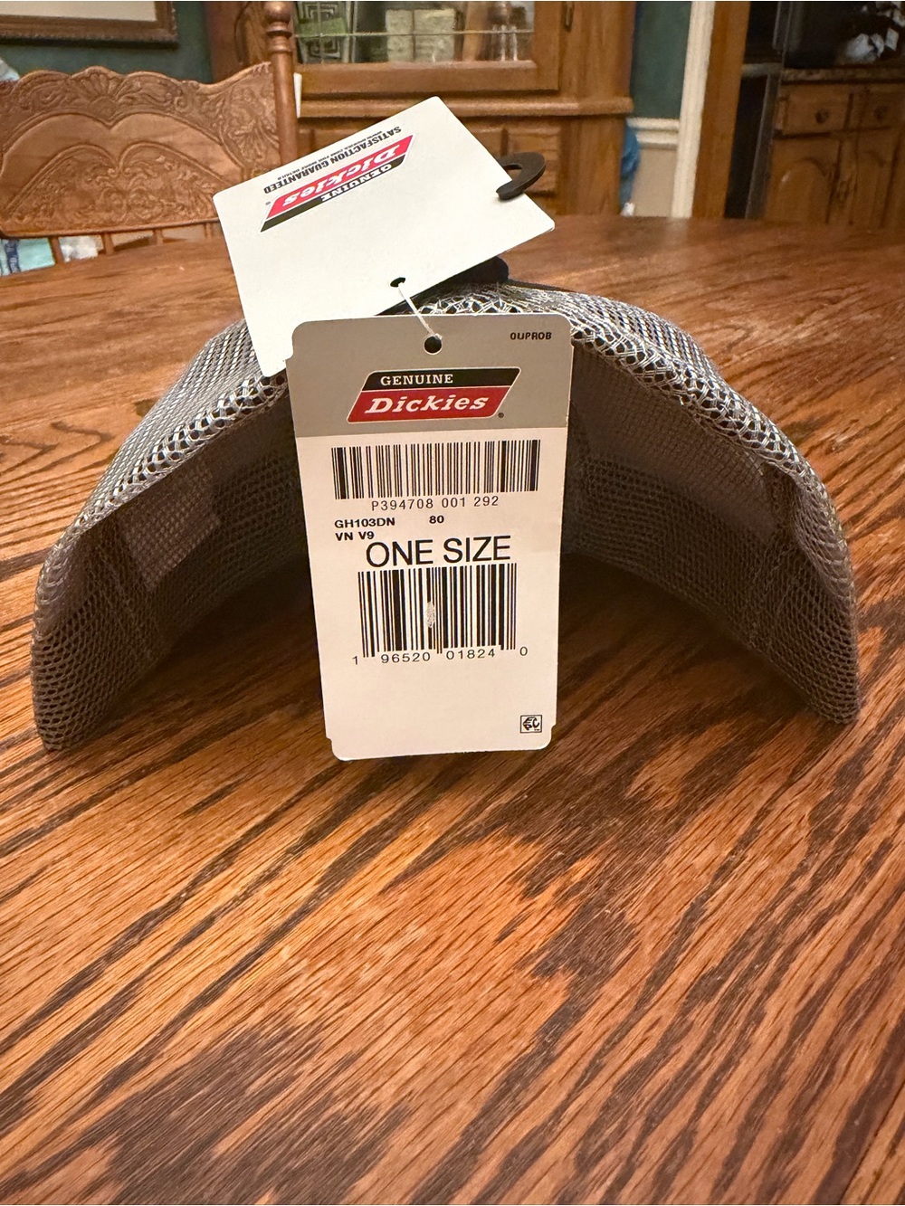 Dickies Black & Gray Patch Logo Trucker Hat with Blue Trim - Picture 5 of 6